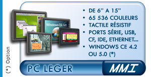 Les MMI WIN CE offrent 65 536 Couleurs
